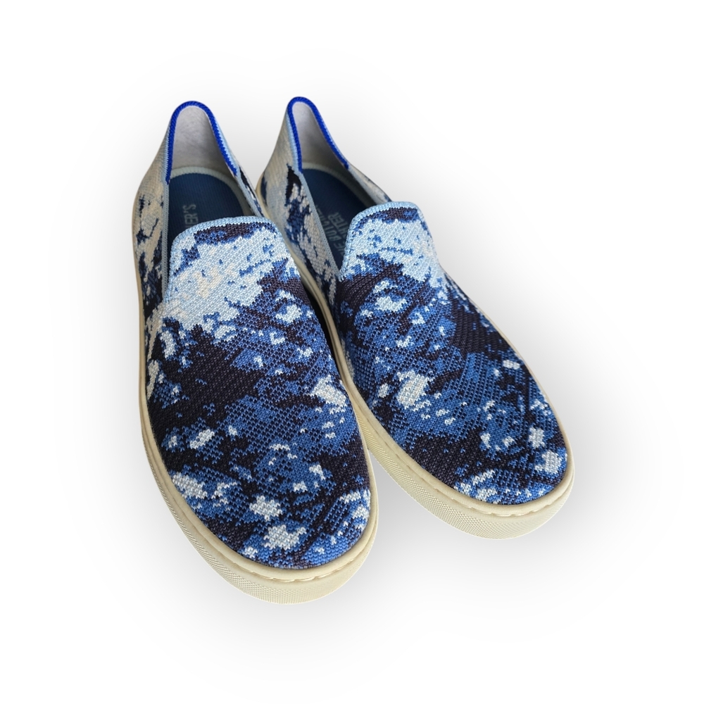 ROTHY'S & THE BUTCHER'S DAUGHTER BLUE SHIBORI SNEAKER SIZE 8 LIMITED ADDITION